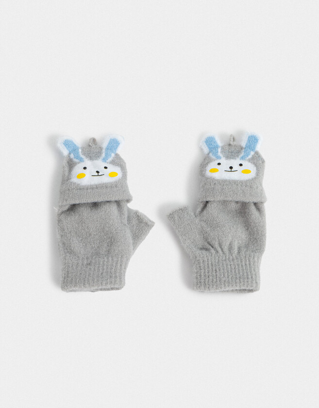 Guantes Infantiles Animalito Guantes - Gris Claro