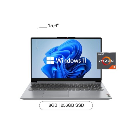 Notebook LENOVO IP1 15.6'' FHD 256GB / 8GB Ryzen 3-7320U W11 Silver Notebook LENOVO IP1 15.6'' FHD 256GB / 8GB Ryzen 3-7320U W11 Silver