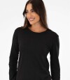 Remera algodón elastano Negro