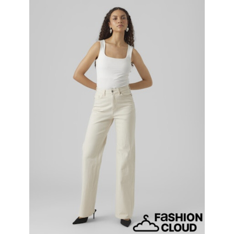 VMTESSA HR WIDE JEANS ECRU GA NOOS ECRU