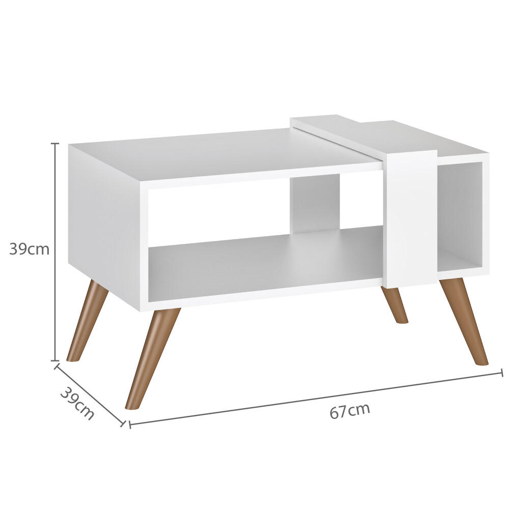Mesa de Centro Retro Blanco y Negro