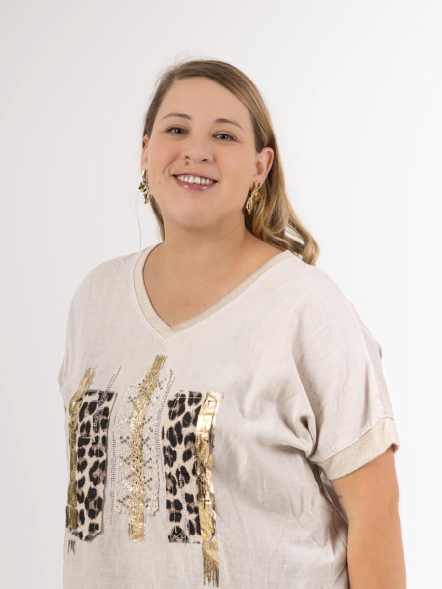 Blusa 100% lino y 100% algodón atrás Blusa 100% lino y 100% algodón atrás