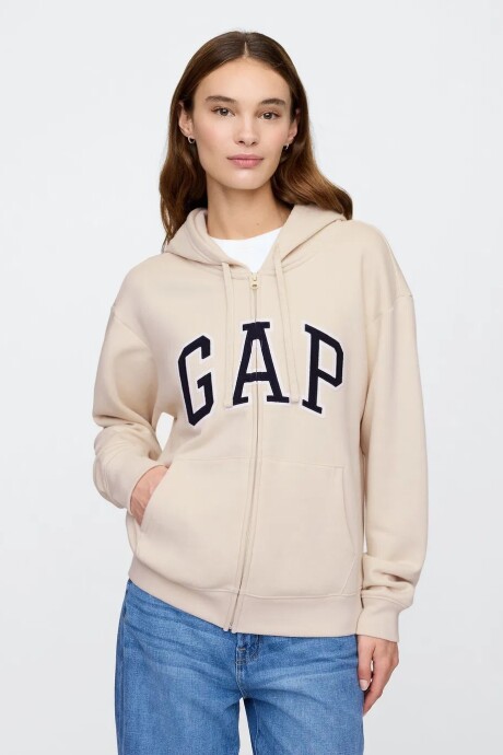 Canguro Con Cierre Logo Gap Mujer Chino