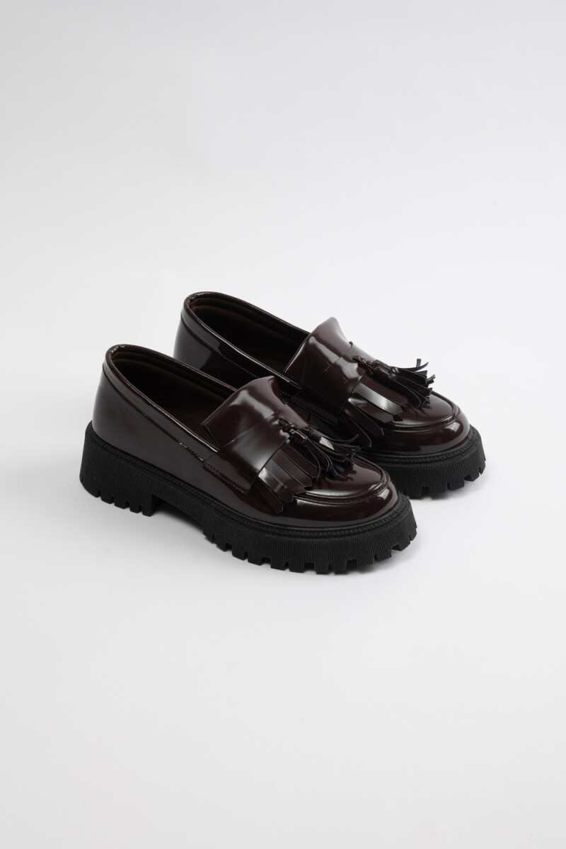 Mocasín flecos - Marrón 