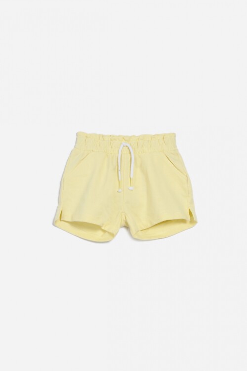 Short con elástico en cintura AMARILLO