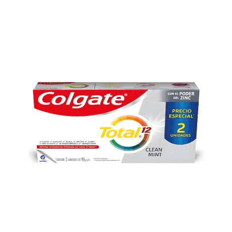 CREMA DENTAL COLGATE TOTAL 12 PROMO PACK X 2 90GRS CLEAN MINT CREMA DENTAL COLGATE TOTAL 12 PROMO PACK X 2 90GRS CLEAN MINT