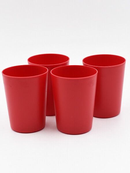 VASO SET X 4 ROJO
