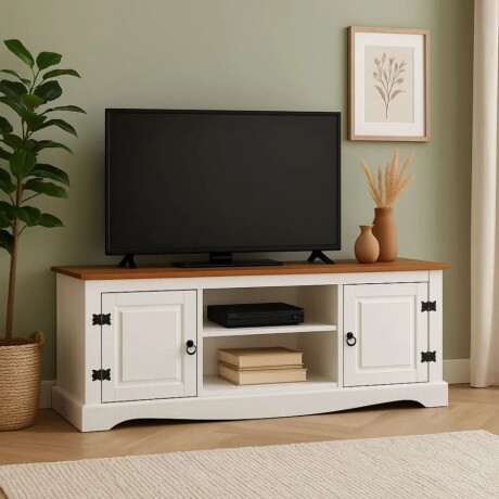 Promo Rack de TV + Paneleros Linea Naturale - Blanco Promo Rack de TV + Paneleros Linea Naturale - Blanco