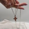 Conjunto cadena y cruz de plata 925 Conjunto cadena y cruz de plata 925