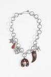 Collar cadena charrua plateado
