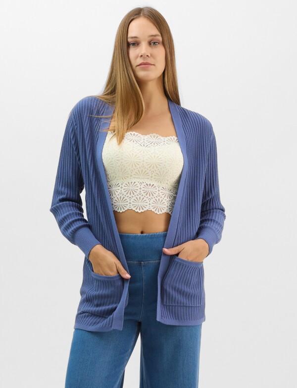 Cardigan Abierto AZUL