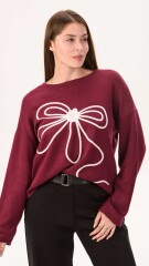 Sweater aurora bordo