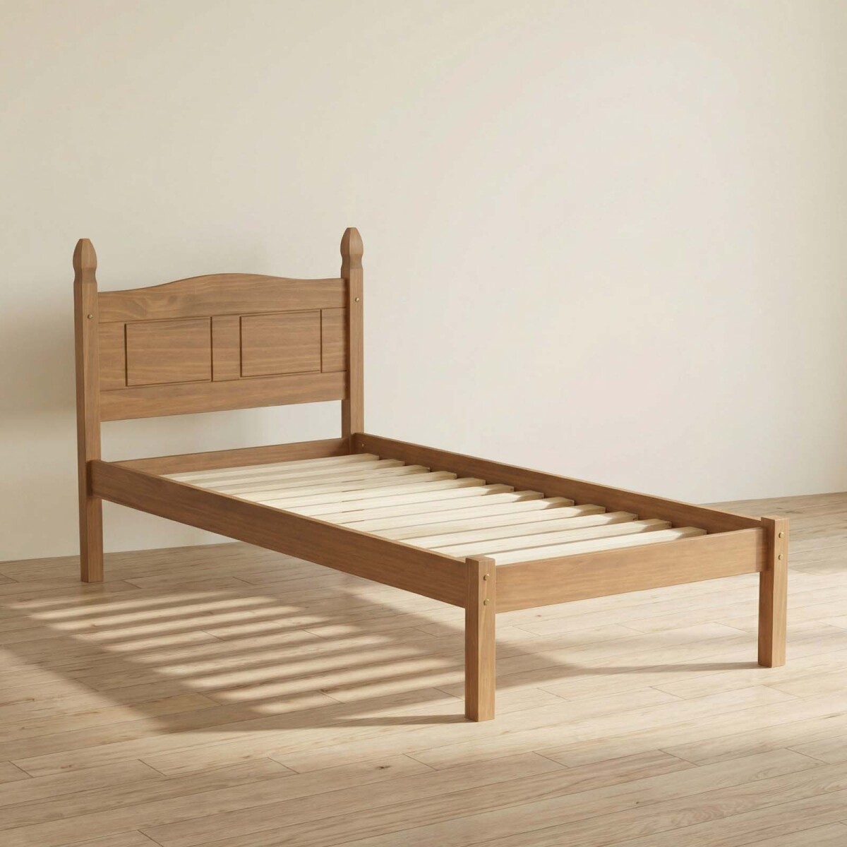 CAMA - 1 PLAZA MADERA MARRON MEX 