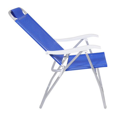 Silla Plegable de Aluminio 4 Posición AZUL