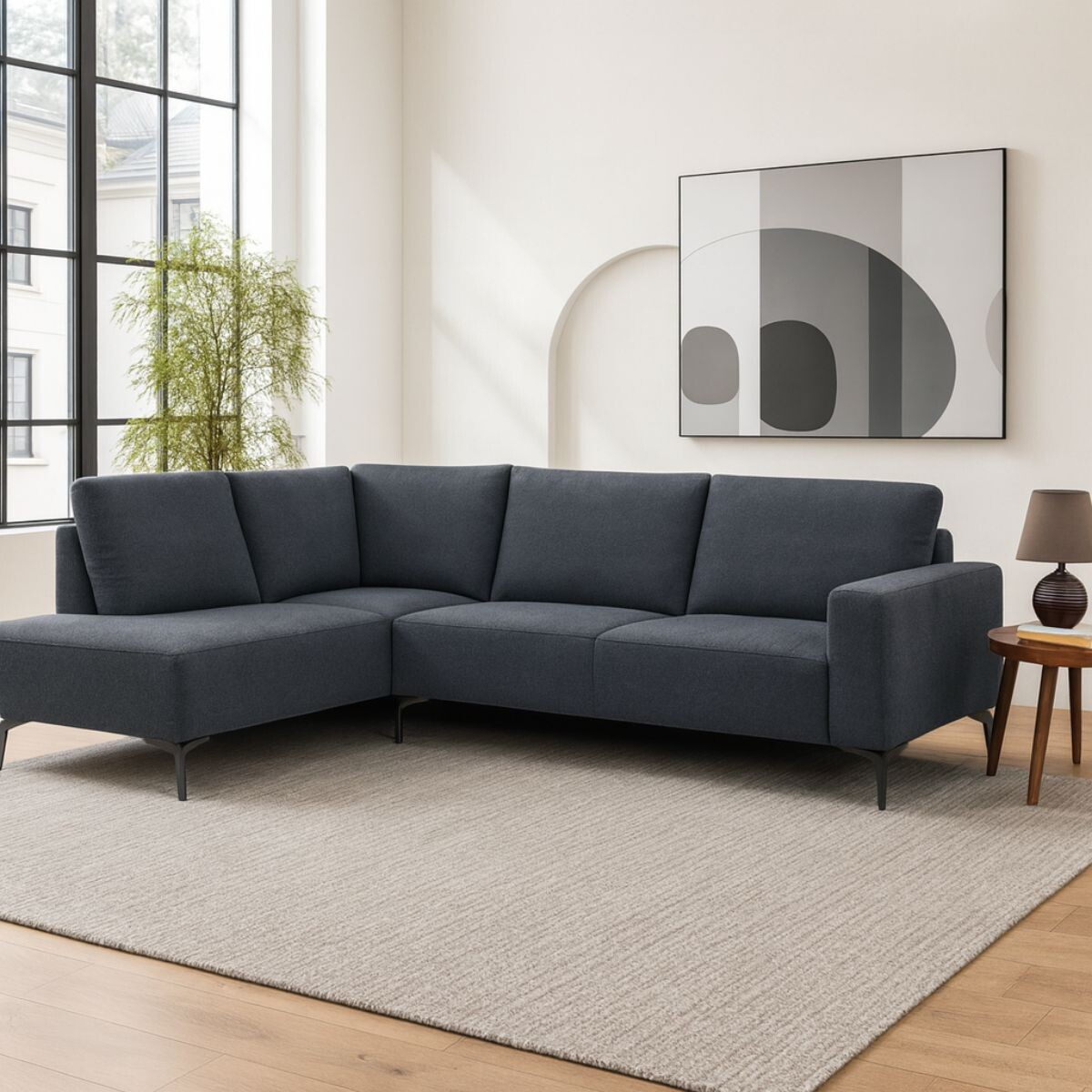 Sofá con Chaise OPTIMUS GRIS IZQUIERDO 