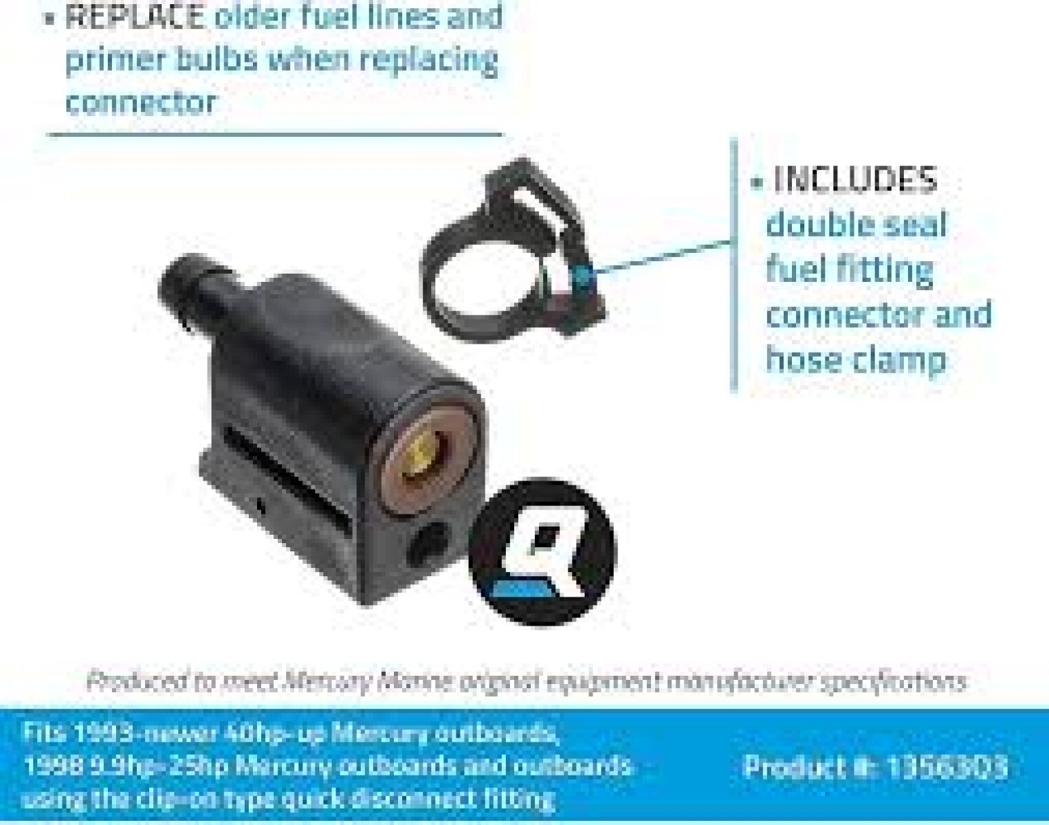 CONECTOR QUICKSILVER HEMBRA COMBUSTIBLE 22-13563Q3 