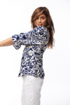 BLUSA AIME ESTAMPADO AZUL Y CRUDO