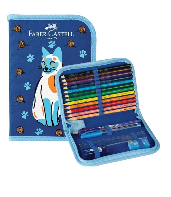 ESTUCHE FABER ESCOLAR PETS GATO 18.2223 Viola