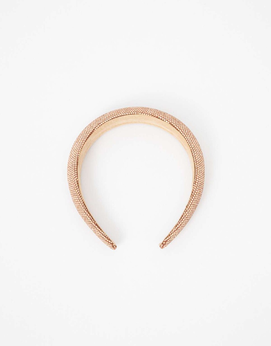 Vincha Puffy Con Strass - Plateado 