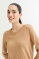 Sweater con crochet KHAKI