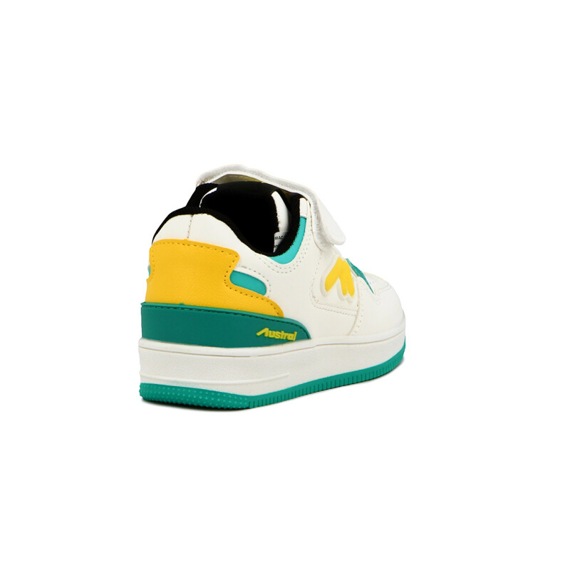 Austral Calzado Deportivo Energy B Niño/a Acordonado Con Velcro Blanco-turquesa