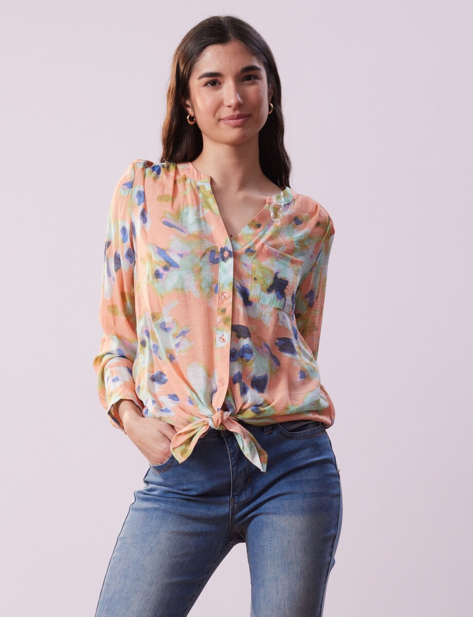 Blusa Spring - Coral/multi 