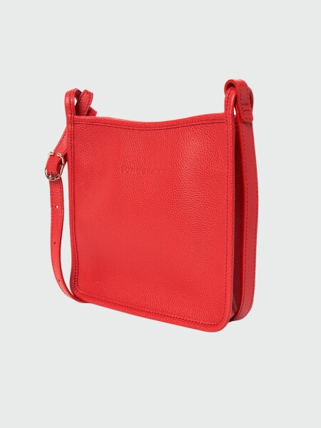 Longchamp -Cartera de cuero cruzada, Zipped Rojo