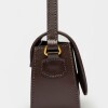 Bandolera Lunette en cuero vaquita Chocolate