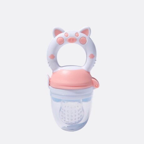 Mordillo Silicona Alimentador Bebés Frutas Papillas Alivio Rosa