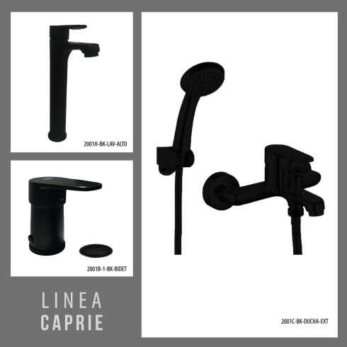 JUEGO DE GRIFERIA LAVATORIO ALTO DUCHA EXTERIOR Y GRIFERIA DE BIDET 000