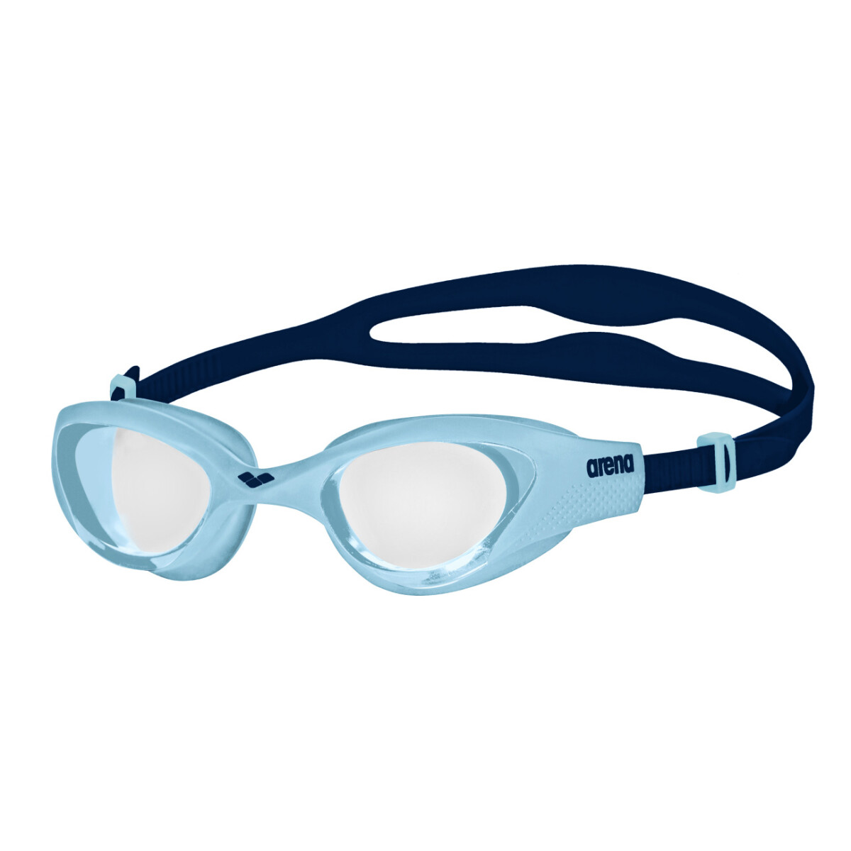 Lentes De Natacion Para Niños Arena The One Junior Goggles (6 a 12 años) - Transparente, Cyan y Azul 