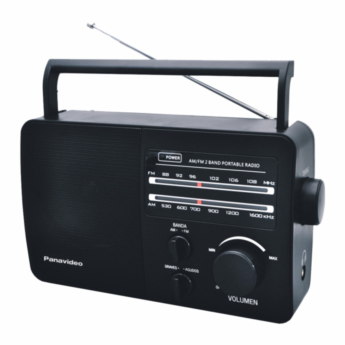 RADIO A CORRIENTE O PILA AM FM PANAVIDEO GARANTIA PUNKTAL - 5606 