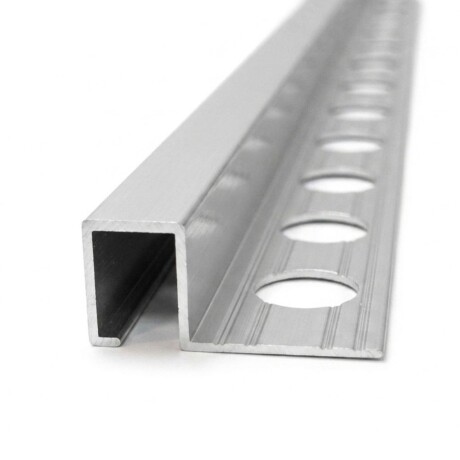 Guardacanto Quadra Aluminio Cromo Mate Para Porcelanato Guardacanto Quadra Aluminio Cromo Mate Para Porcelanato