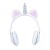 Vincha Auriculares Infantil Estilo Unicornio Con Orejitas Color Variante Blanco