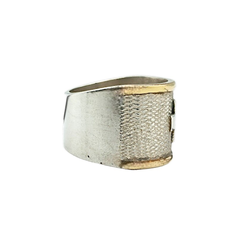 Anillo Profesión Enfermeria-Plata y Oro-Sin Piedra-AN5406 Sinpiedra