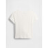SS POINTELLE BTN FRNT TEE NEW OFF WHITE