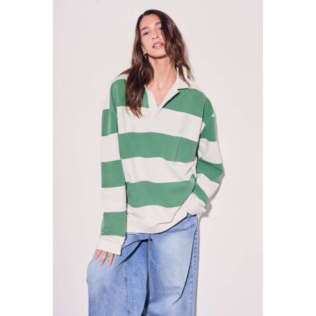 Sweater Polo Rayas Verde