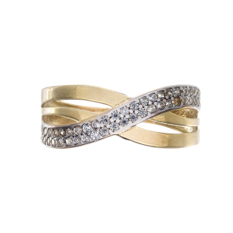 Anillo de oro 10 ktes con circonias. Anillo de oro 10 ktes con circonias.
