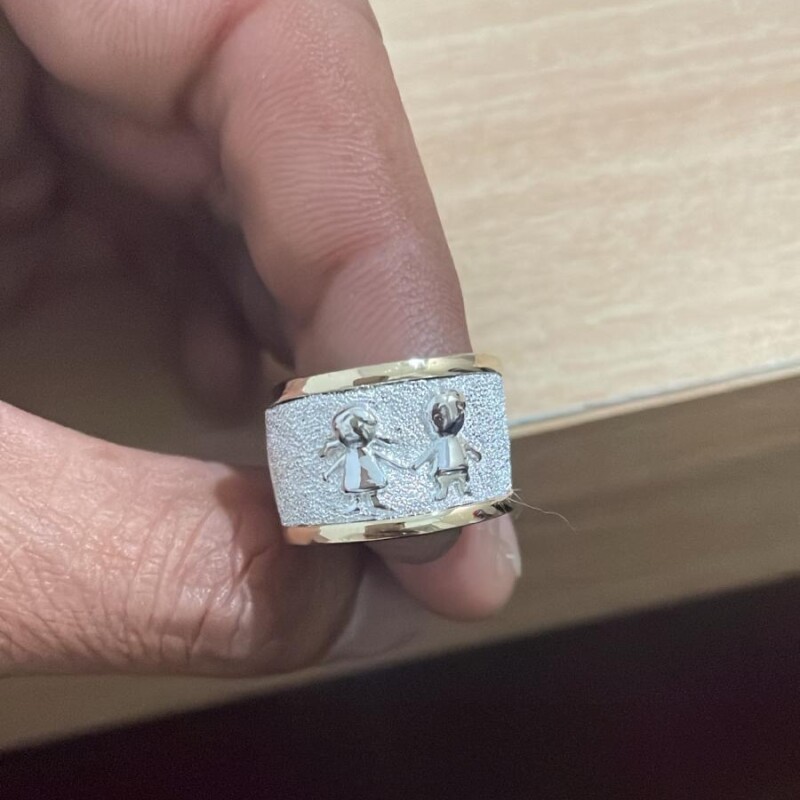 Anillo plata y oro Niña y Varón Anillo plata y oro Niña y Varón