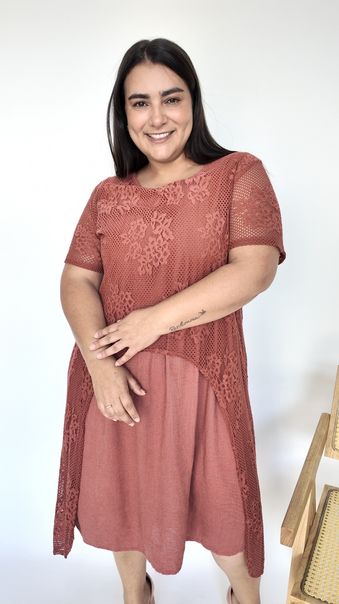 Vestido Lira Terracota