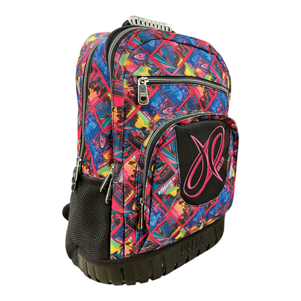 Mochila estampada con carro Estampada negra