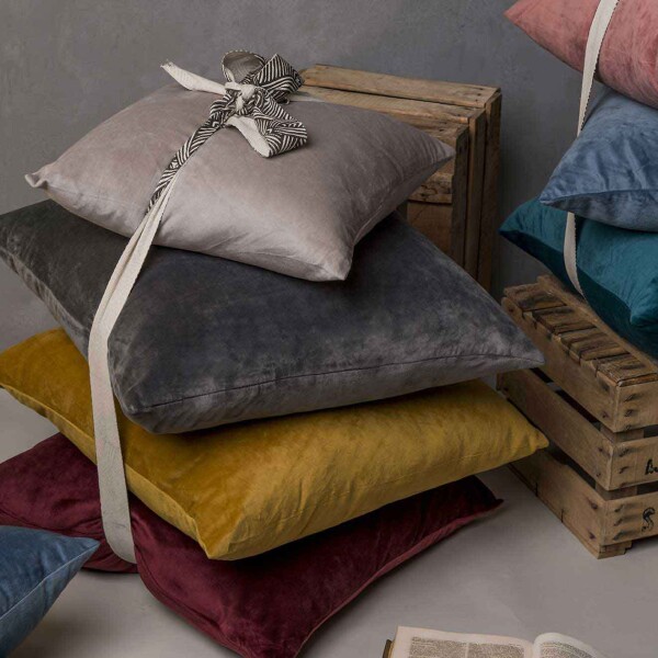 Funda de almohadón VELVET Gris - Medium