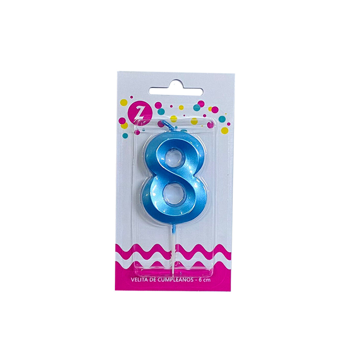 Vela 3D Celeste Perlado N°8 