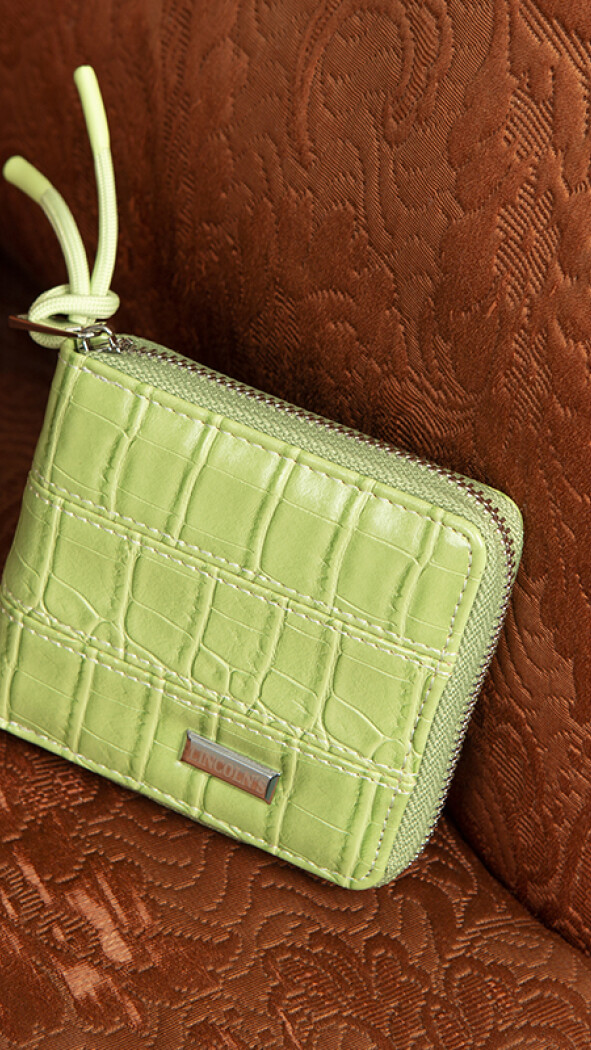 BILLETERA CANDELA CROCO MANZANA VERDE