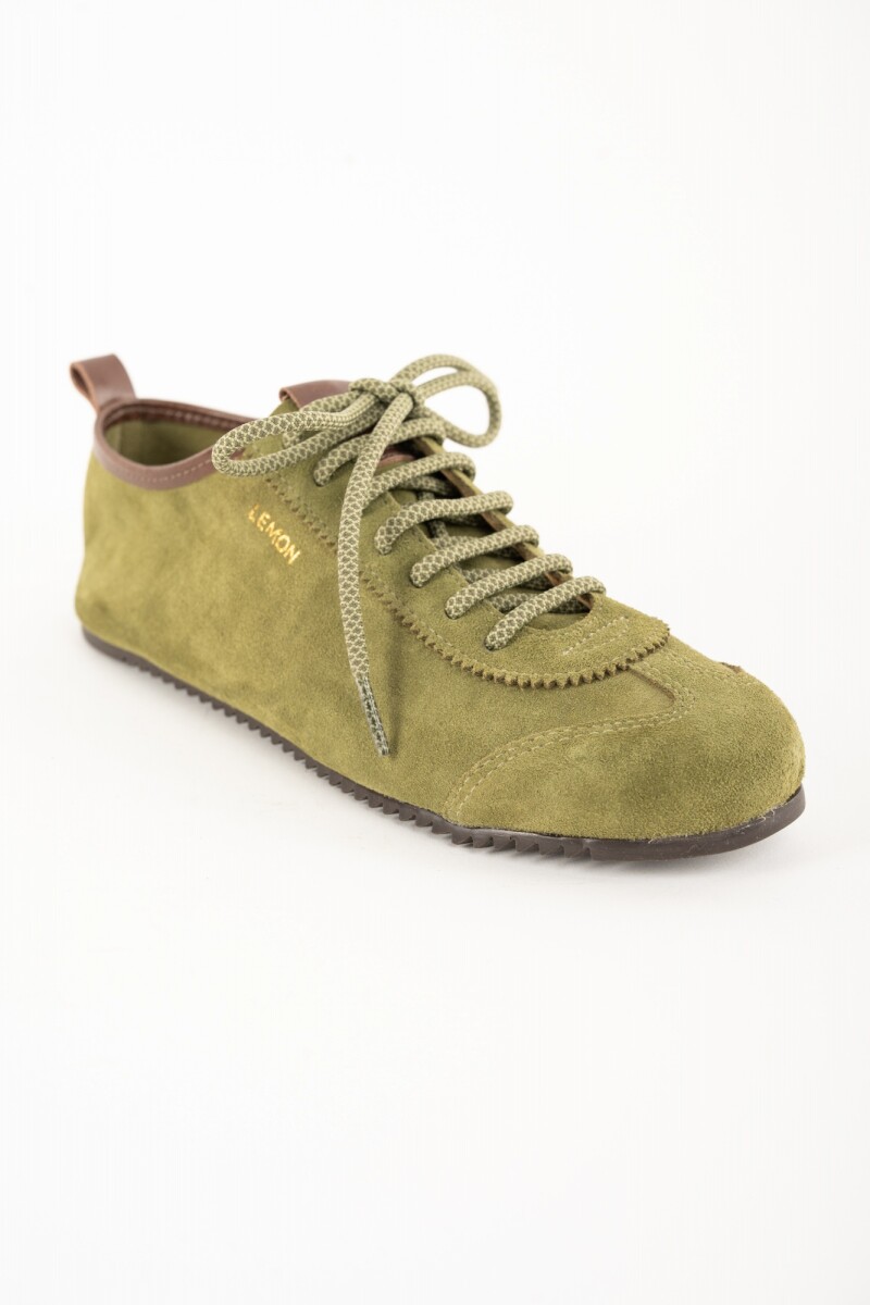 Zapatilla Gamuza Pistacho