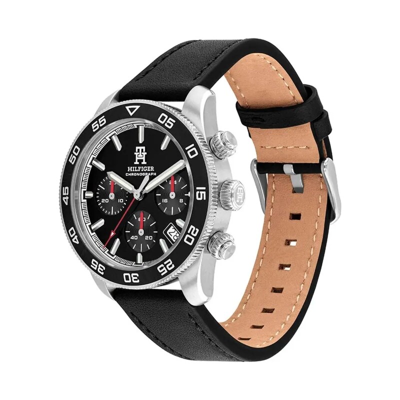 Reloj Tommy Hilfiger 1792162 para hombre en cuero Negro