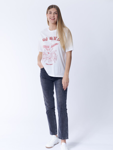 Pantalón jean recto clásico Negro