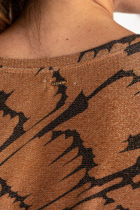 Blusa Lurex Café