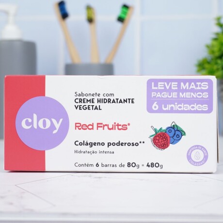 Jabón de tocador Cloy de frutos rojos 6 unidades Jabón de tocador Cloy de frutos rojos 6 unidades