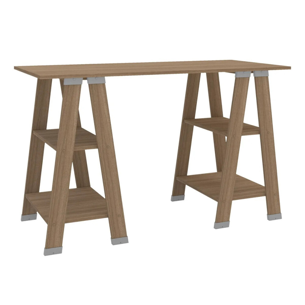 ESCRITORIO - MESA CON CABALLETES Y ESTANTES ESCRITORIO - MESA CON CABALLETES Y ESTANTES